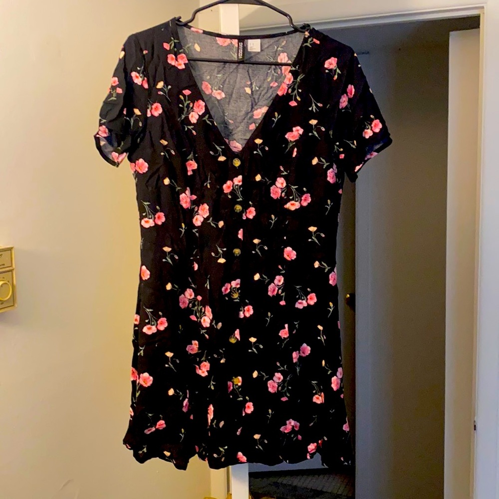 Black floral dress